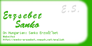 erzsebet sanko business card
